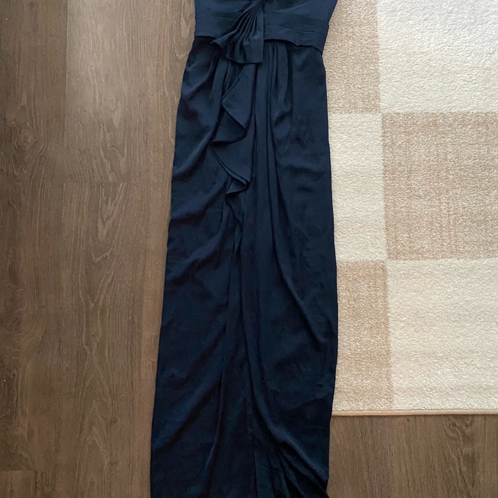 Navy single Strap Gown